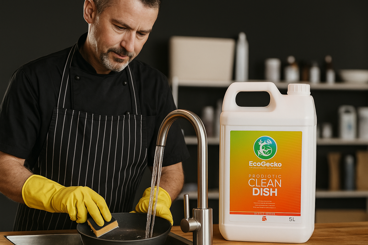 EcoGecko Clean Dish in professioneel gebruik